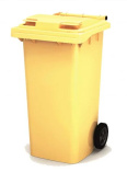 Передвижной мусорный контейнер 240л Арт.24.С29 (желтый) /024599/
